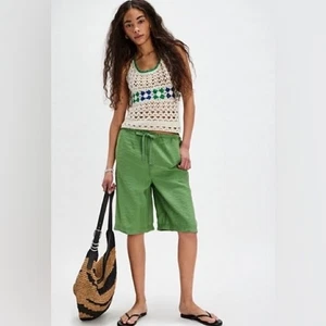 Free People We The Free Palma Board Shorts - Green - Size Large  BNWT RRP £68 - Picture 1 of 11