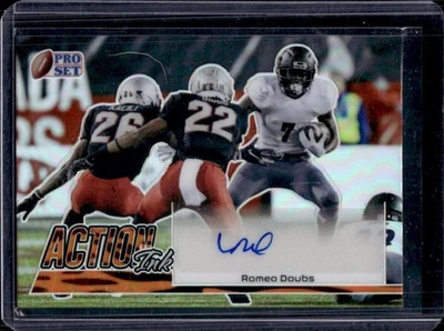 2022 Pro Set Metal Romeo Doubs Action Ink Auto Prismatic Tiger Rookie RC #4/5 - Image 1 of 2