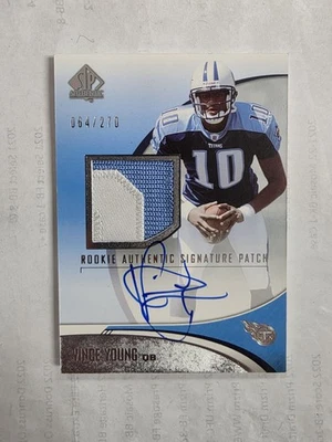 2006 UD SP AUTHENTIC FOOTBALL VINCE YOUNG #258 RPA 64/270 TITANS NFL - Image 1 of 2