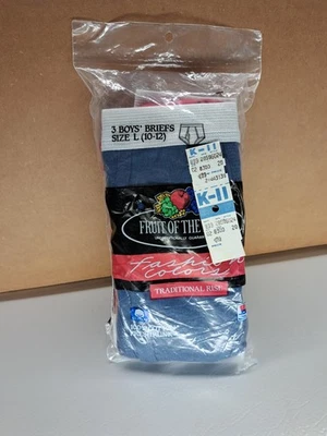 复古 Fruit Of The Loom 时尚彩色内裤男孩大号 10-12 传统崛起 — 第 1/2 张图片