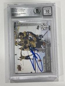 Shea Theodore signiert UD Spiel datiert Moments Karte Platte Beckett BAS IP Autogramm a - Bild 1 von 4
