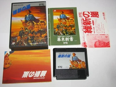 Ishin no Arashi Koei Famicom NES Japan import CIB +box manual poster US Seller - Image 1 of 4