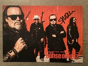 handsigniert Böhse Onkelz Autogrammkarte BO Autogramm Hockenheim Wacken Oi  - Bild 1 von 2