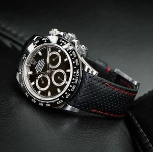 Everest EH8 Rolex Daytona (116500) leather Black/Red 20mm , GMT2, SUB@ Others - Picture 1 of 8