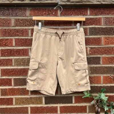 Iron Co. Tan Brown Boy’s Cargo Swim Trunks - Imagem 1 de 3