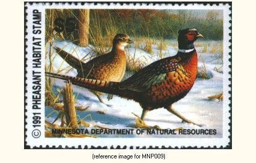 D2K Minnesota Pheasant Stamp 1991 $5.00 - Image 1 of 1
