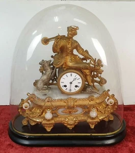 SHELF WATCH. GOLDEN METAL SCULPTURE. JAPY ET CIE MACHINERY. XIX CENTURY. - Picture 1 of 1