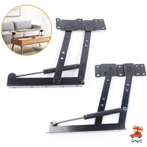 2pc Verstellbare Lift Up Couchtisch Heben Rahmen M?bel Fr??hling Scharnier Hinge - Bild 1 von 10