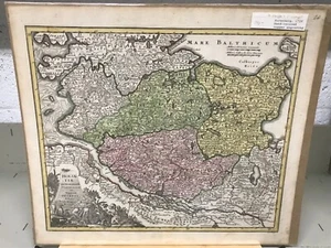 1724 Holsatiae Holstein Hamburg, Baltic Sea, Germany Christoph Weigel Holy Roman - Picture 1 of 5
