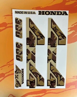 TRX 300 Fender Decal Set TRX300FW TRX300 Fourtrax Tan Camo - Image 1 of 2