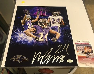 BALTIMORE RAVENS MARCUS PETERS AUTOGRAFIADO 11 X 14---- JSA Foto 1 de 2