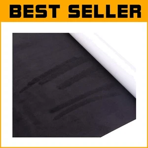 Premium Stretch Synthetic Leather for Car Decor - 39.4 x 55 Inch Black Fabric - Picture 1 of 9