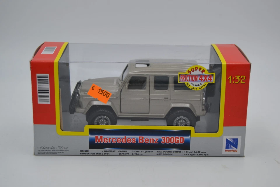 DIE CAST " MERCEDES BENZ 300 GD FRICTION 4X4 " NEWRAY  SCALA 1/32 - Immagine 1 di 1
