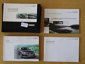 GENUINE AUDI A3 2008-2010 OWNERS MANUAL HANDBOOK WALLET AUDIO PACK E-732 - Picture 1 of 5
