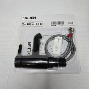 Ikea Saljen Black Bathroom Sink Faucet 204.003.23 One Hole - Picture 1 of 3
