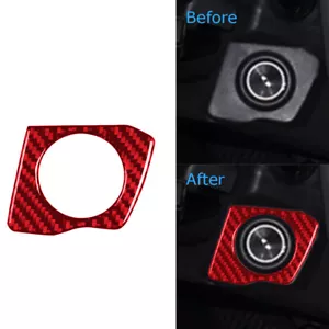 Cubierta decorativa de marco de encendido de fibra de carbono roja para Jeep Wrangler JK 2011-2017 - Imagen 1 de 13