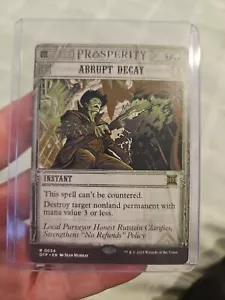 MTG OTP Abrupt Decay Magic Outlaws of Thunder Junction R 0034 PACK FRESH - Picture 1 of 3