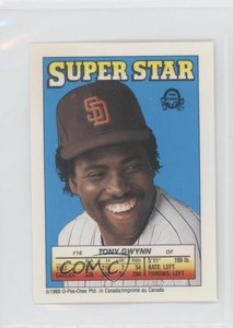1988 O-Pee-Chee Super Star Sticker Backs Peeled Tony Gwynn #16 HOF