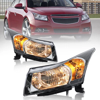 Pair Front Lamps Headlights Assembly For 2011-2015 Chevy Cruze 4-Door Sedan Foto 1 de 4