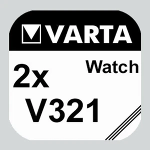 2x V321 Uhren-Batterie Knopfzelle SR65 SR616 VARTA Neu Silberoxid - Bild 1 von 2