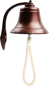 Hanging Bell Dinner Bell Outdoor Bell Bracket Mount Wall Bell Indoor Rope Bell S - Picture 1 of 7
