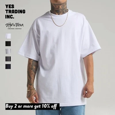 SHAKAWEAR MENS MAX HEAVYWEIGHT SHORT SLEEVE T SHIRTS SHAKA WEAR COTTON TEE SHIRT - Image 1 of 4
