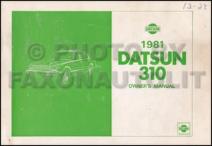1981 Datsun 310 Proprietari Manuale Originale OEM Owner User Guida Libro 310 N10 - Foto 1 di 2