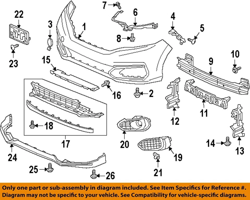 Componentes de parachoques HONDA OEM 15-20 ajuste retenedor lateral 71198T5A000 Foto 1 de 1