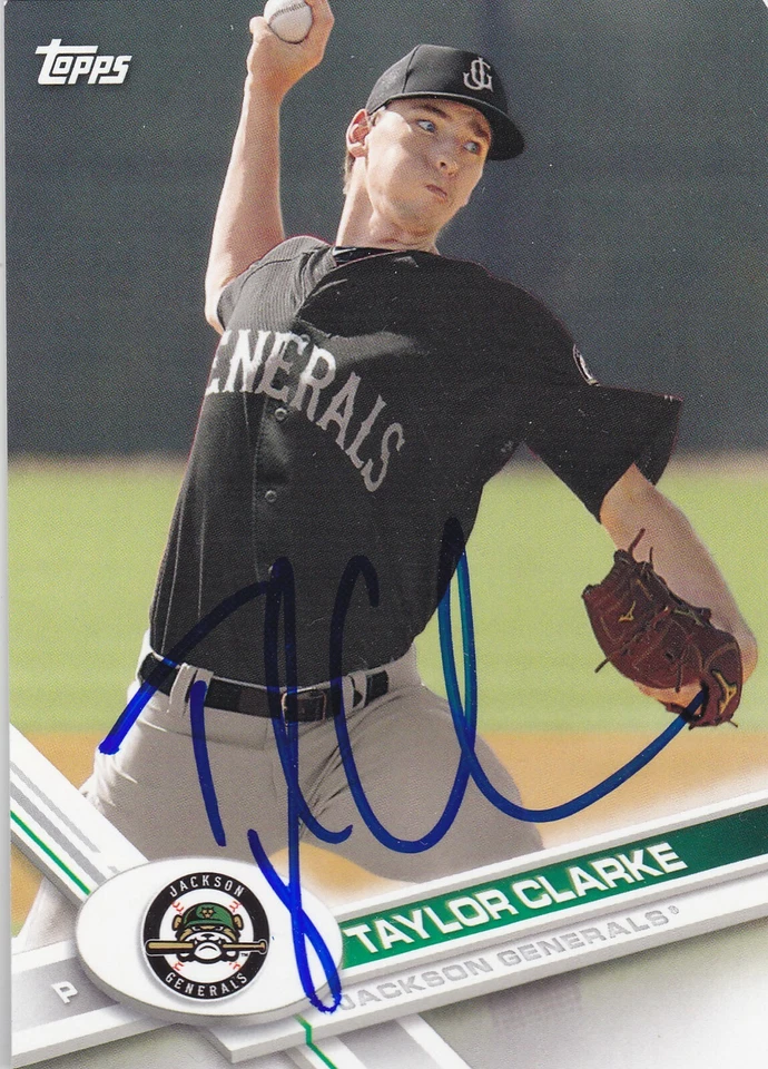 TAYLOR CLARKE JACKSON GENERALS SIGNED CARD ARIZONA DIAMONDBACKS KANSAS ROYALS - Image 1 of 1