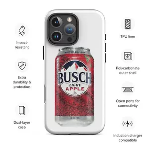 Busch Light Apple Strong Case For iPhone - Picture 1 of 24