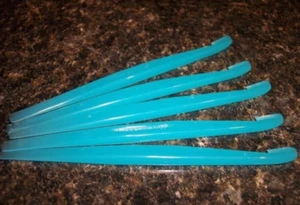 New Tupperware Citrus Peelers Set of 5 Gadgets 6" Long Aqua Blue - Picture 1 of 6
