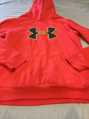 Under Armour UA Storm Jacket Hoodie Large Orange Pullover Sweatshirt As Is - Image 1 of 4