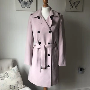 H&M Pink Trench coat Size 10 - Picture 1 of 6