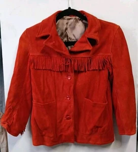 Vintage Deerskin Leather Jacket  70's READ* Size S? - Picture 1 of 9