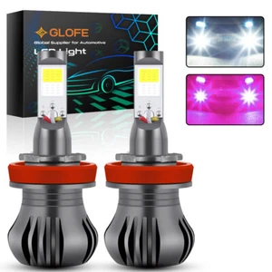 For Lincoln Aviator 2003-2005 LED Fog Light Bulbs Strobe Flash White + Purple - Picture 1 of 8