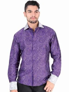 Camisa Vaquera Western L/Sleeve El General Purple ID 34710 - Picture 1 of 1