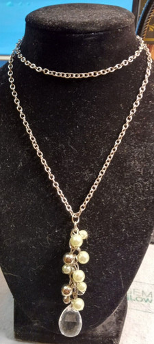 VETEMENTS Collana Prisma Goccia Serenità Perle Finte Verde Accessori Paparazzi