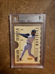 Ken Griffey Jr. 1996 cubierta superior héroe nacional 4837/5000 BGS 9 (tamaño excesivo) - Imagen 1 de 3