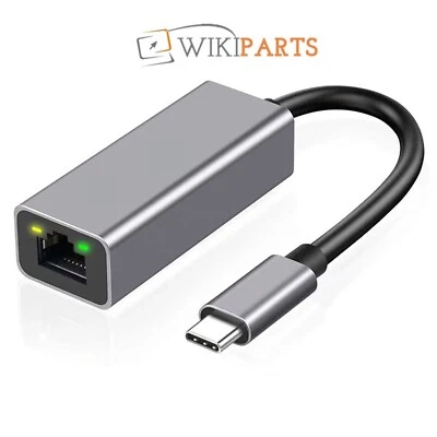 USB C to LAN ETHERNET Internet Cable Adapter 10/100/1000 AJP Connector - Image 1 of 4