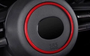 Glossy Red Steering Wheel Horn Button Ring Trim 1PCS For Mazda CX-50 2023-2024 - Picture 1 of 5