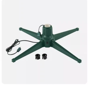 Home Heritage Metal Rotating and Powered Christmas Tree Stand Green - Picture 1 of 10