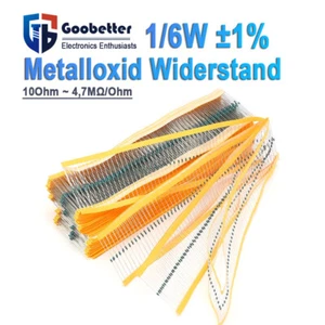 1/6W Power Metallfilmwiderstand ±1% -Vollständiger Wertebereich (10Ω Bis 4,7MΩ) - Picture 1 of 16