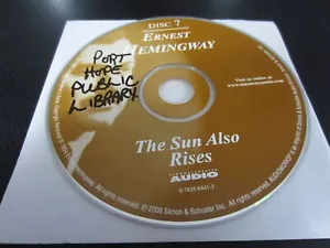 The Sun Also Rises by Ernest Hemingway (2006, CD Audio Book) - Disc 7 Only!! - Picture 1 of 1