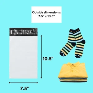 200 7.5"x10.5" Poly Mailers Bags Plastic Shipping Envelopes Self Seal 2.5 Mil - Picture 1 of 3