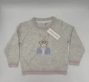 Maglione rosa coniglietto pasquale Janie and Jack nuovo con etichette, 18-24 mesi prezzo al dettaglio consigliato $54 esaurito - Foto 1 di 6