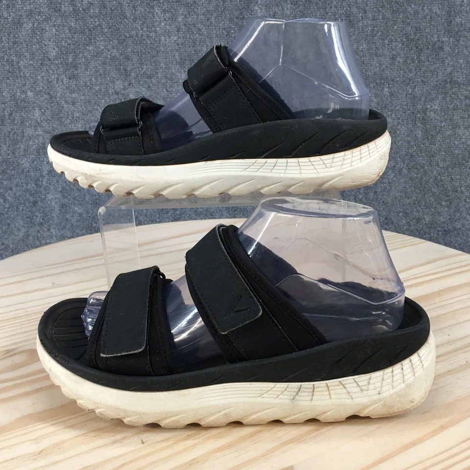 Sandalias Vionic Mujer 8 Renovación Ajustable Recuperación Slide Negras Sin Cordones Cuña Foto 1 de 4