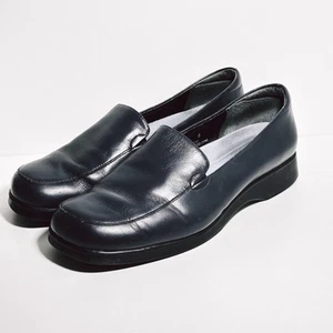 Diana Ferrari Supersoft Loafers Womens Size 39Eu 8Au C Navy Leather Flat Shoes - Picture 1 of 19