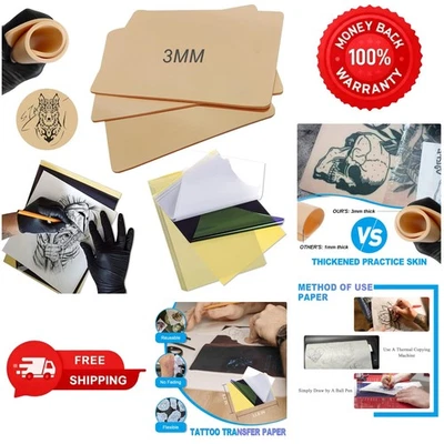 Kit de práctica de piel de tatuaje de 3 mm - Kit de 13 piezas de piel falsa y papel de plantilla NUEVO BESTONE Foto 1 de 4