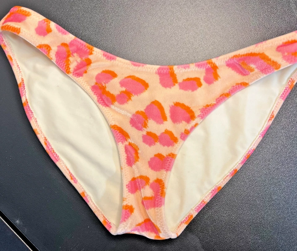 TRIANGL Womens Bikini Swim Bottom Size XXS Painted Pink Orange Abstract - Image 1 of 4