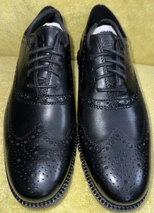 Cole Haan ZERO GRAND Talla 9.5W-Punta de Ala Oxfords Cuero Negro Hombre’s Zapatos de Vestir - Imagen 1 de 8